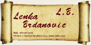 Lenka Brdanović vizit kartica